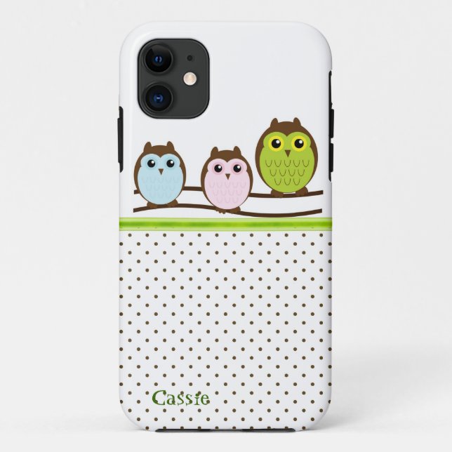 Chouettes de dessin élégant iPhone 5 Coque personn (Dos)