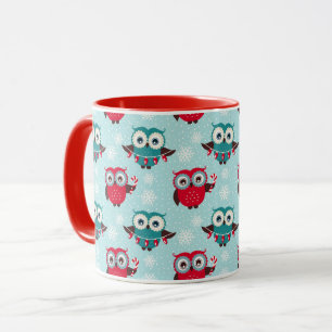 Chouettes de Noël mignonnes Mug Motif