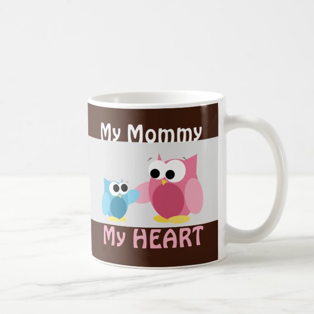 Chouettes - Ma maman, mon coeur - Mug de la fête d (Droite)