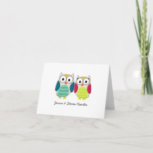 Chouettes Mignonnes, Cartes de Remerciement de Mar