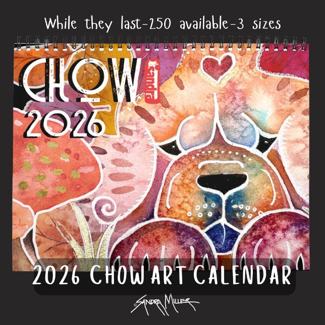 CHOW 2026 Calendrier Chow Art par Sandra Miller (Créateur téléchargé)