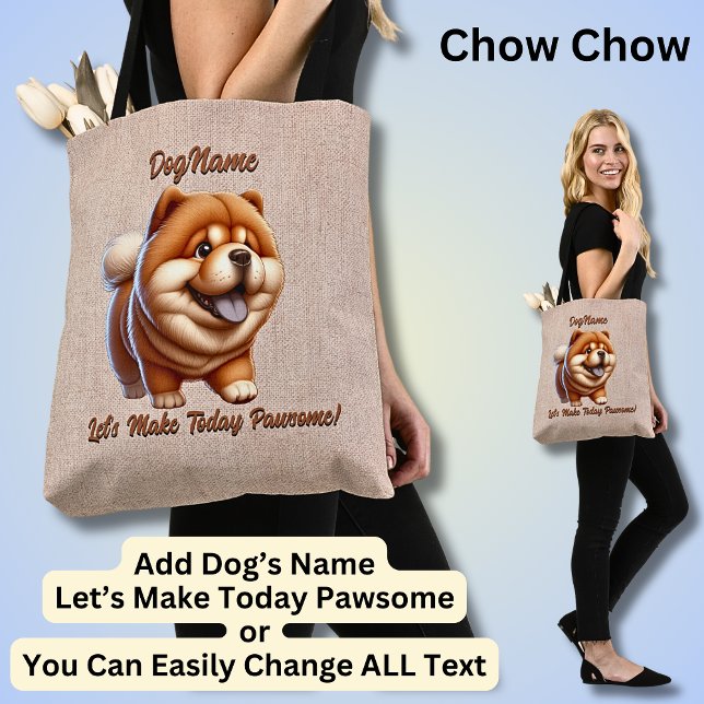 Chow Chow - Add Dog's Name, Change Text Tote Bag (Creator Uploaded)