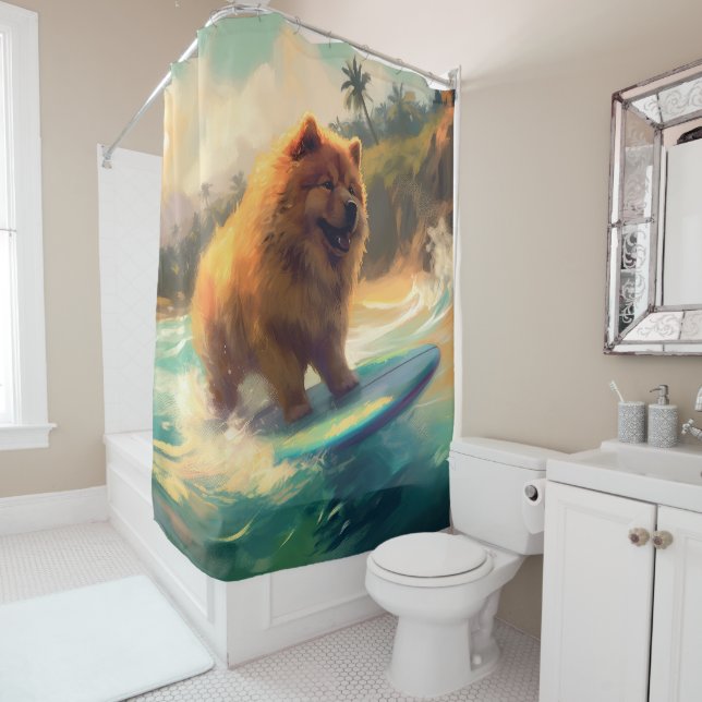 Chow Chow Beach Surfing Painting (In Situ)