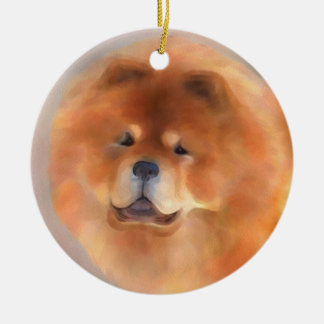 Chow Chow Beauty Ceramic Ornament