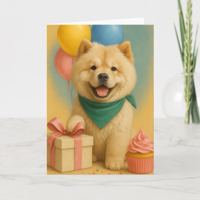 Chow Chow Birthday Card (Front)