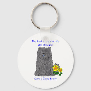 Chow Chow Black Best Things In Life Keychain
