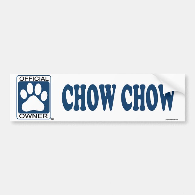 Chow Chow Blue Bumper Sticker (Front)