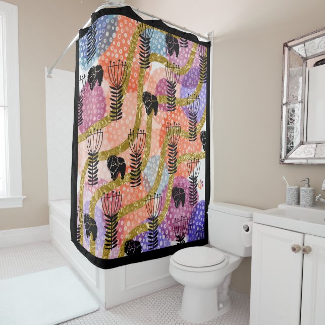 CHOW CHOW CHOW ABSTRACT Shower Curtain (In Situ)