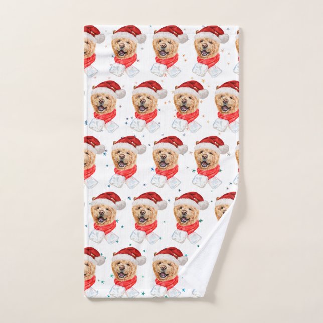 Chow Chow Chow Motif de Noël (Serviette à main)