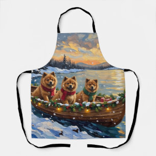 Chow Chow Christmas Boat Holiday Apron
