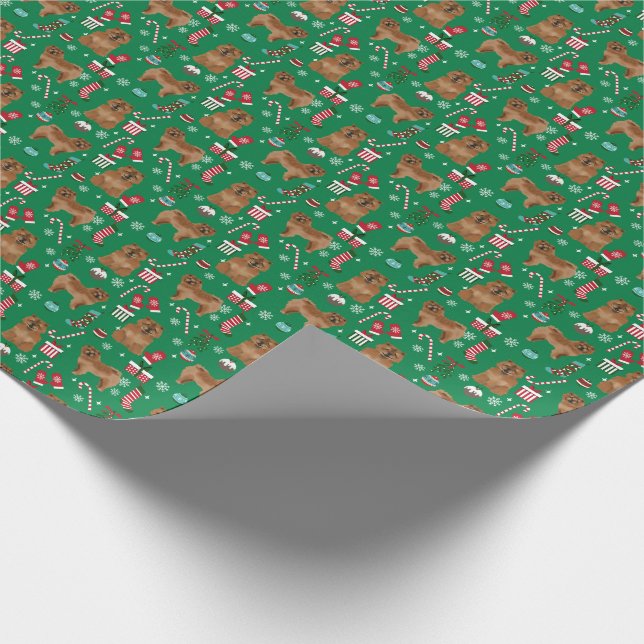 Chow Chow Christmas dog wrapping paper (Corner)