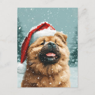 Chow Chow Christmas Postcard
