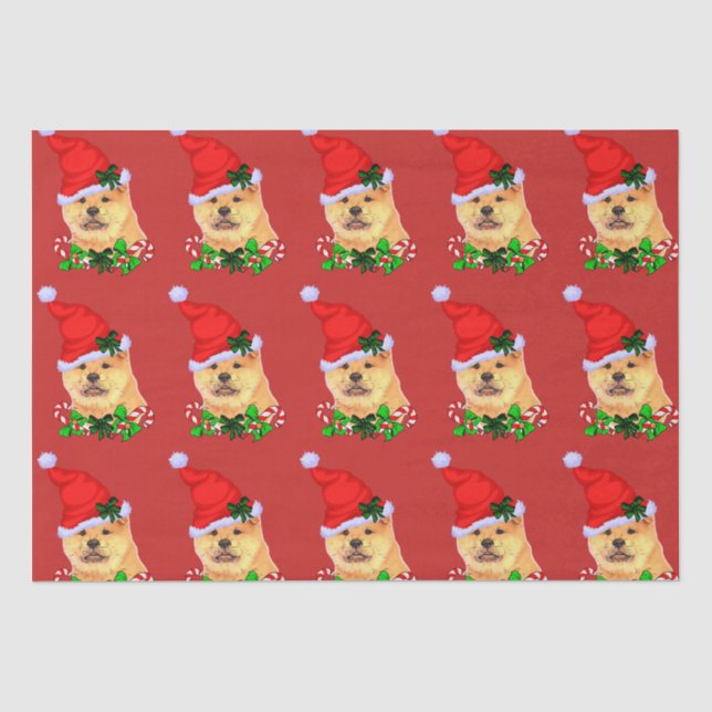 Chow Chow Christmas Tissue Paper (Front)