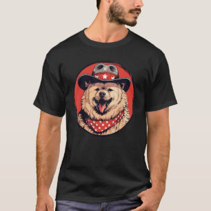 Chow Chow Cowboy Funny Dog Wild West T-Shirt