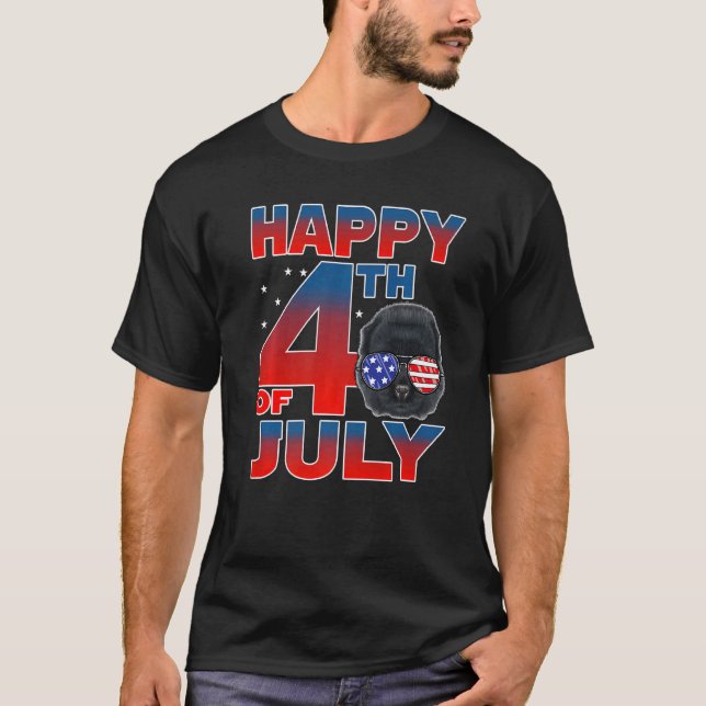 Chow Chow Dog 4th Of July Patriotic America Flag S T-Shirt (Front)