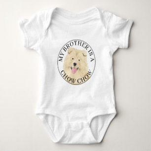 Chow Chow Dog Big Brother Baby Bodysuit