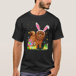 Chow Chow Dog Bunny Egg Hunting Chow Chow Easter S T-Shirt