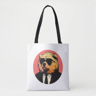 Chow Chow Dog Businessman Tote Bag