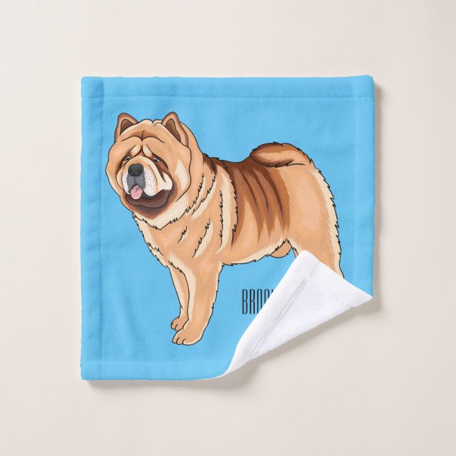 Chow Chow dog cartoon (Gant de toilette)
