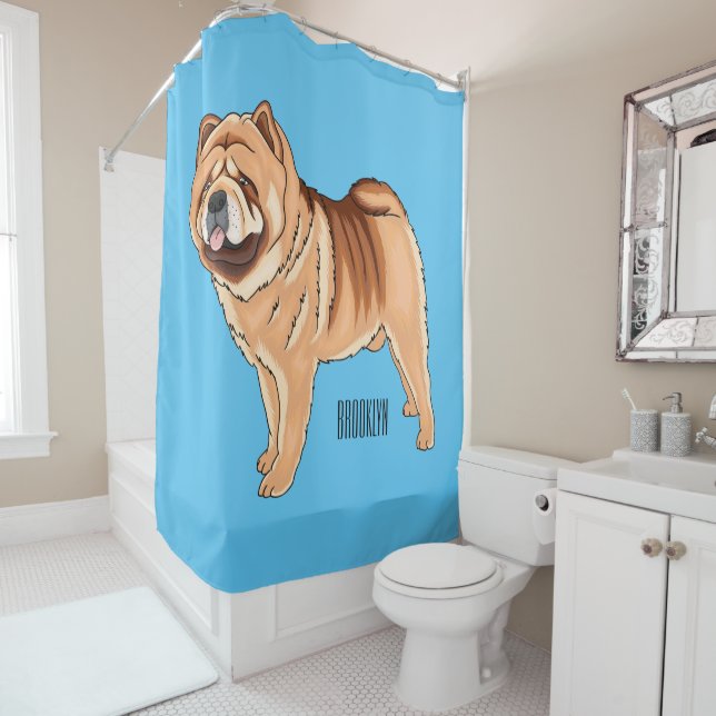 Chow Chow dog cartoon illustration  (In Situ)
