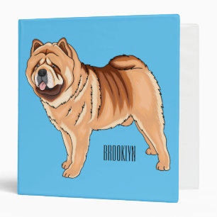 Chow Chow dog cartoon illustration Binder
