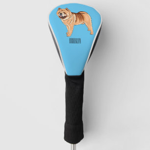 Chow Chow dog cartoon illustration  Golf Head Cover