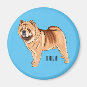 Chow Chow dog cartoon illustration  Magnet