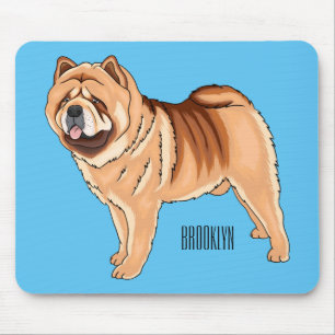 Chow Chow dog cartoon illustration  Mouse Pad