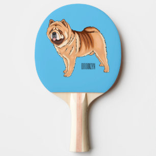 Chow Chow dog cartoon illustration  Ping Pong Paddle