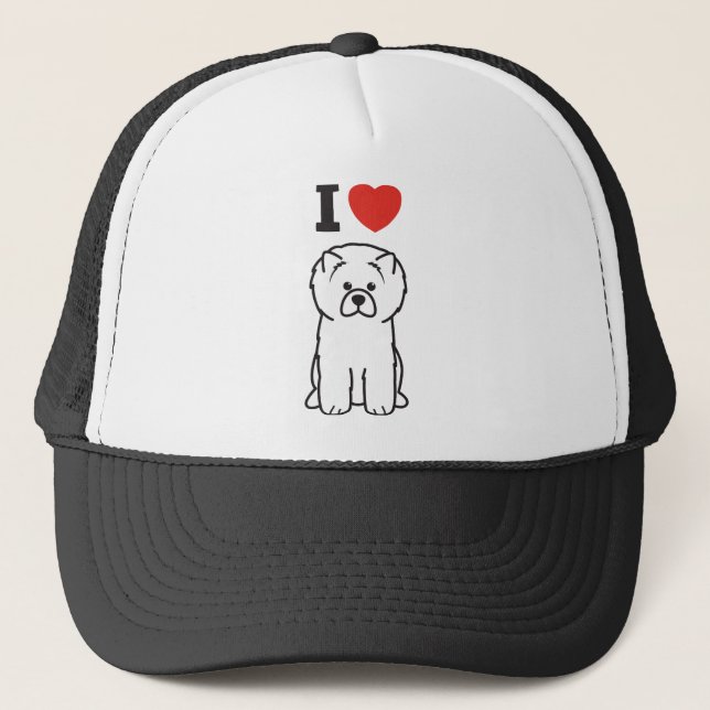 Chow Chow Dog Cartoon Trucker Hat (Front)