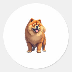 Chow Chow Dog Chinese Dog Breed for a Chow Chow Co Classic Round Sticker