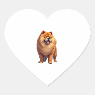 Chow Chow Dog Chinese Dog Breed for a Chow Chow Co Heart Sticker