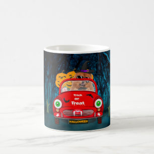 Chow Chow Dog Driving Car Scary Halloween Coffee Mug