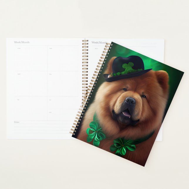 Chow Chow Dog en tenue de la Saint Patrick (Devant avec enveloppe)