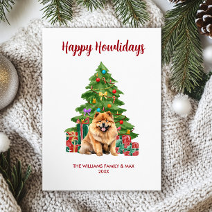 Chow Chow Dog Family Christmas Holiday Card