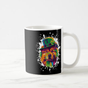 Chow Chow Dog Head Irish Funny St Patricks Day Coffee Mug