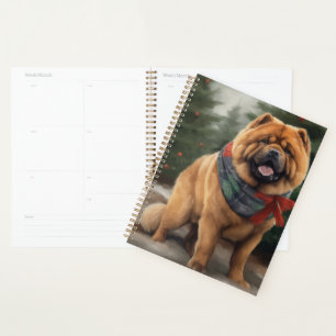 Chow Chow Dog in Snow Christmas Planner