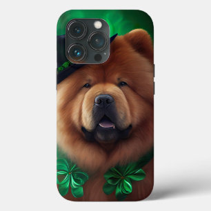 Chow Chow Dog in St. Patrick's Day Dress iPhone 13 Pro Case