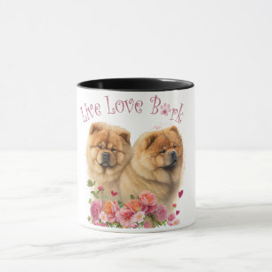 Chow Chow Dog Mom Floral Mug