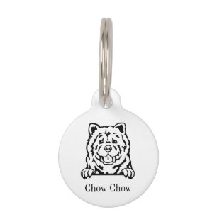 Chow Chow  dog personalized name tag