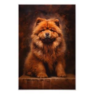 Chow chow dog photo print