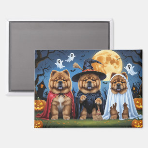 Chow Chow Dog Pumpkin Halloween Funny  Magnet