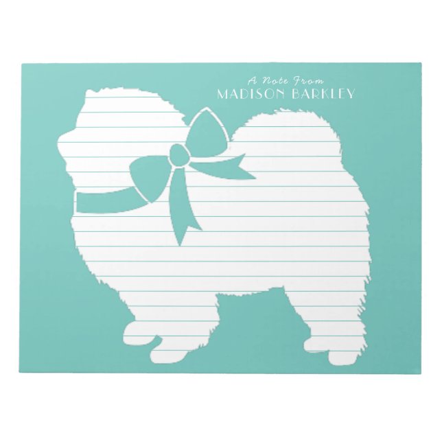 Chow Chow Dog Puppy Notepad (Front)