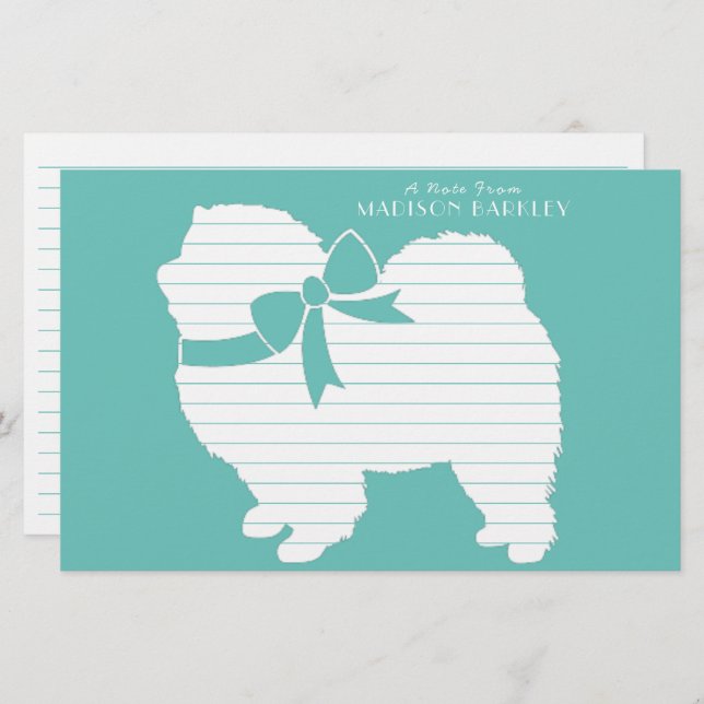 Chow Chow Dog Puppy Stationery (Front/Back)