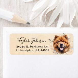 Chow Chow Dog Return Address Label