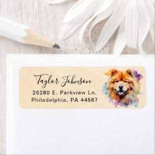 Chow Chow Dog Return Address Label