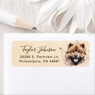 Chow Chow Dog Return Address Label