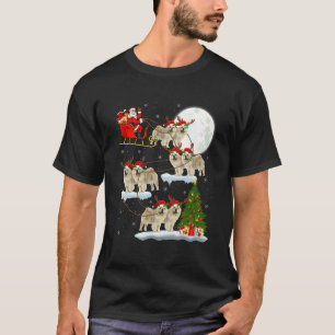 Chow Chow Dog Santa Sleigh Flying Funny Magical Ch T-Shirt