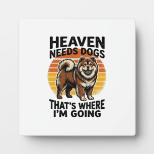 Chow Chow Dog Shirt Heaven Tribute Vintage Engravi Plaque