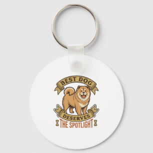 Chow Chow Dog Shirt Vintage Engraving Funny Pet De Keychain